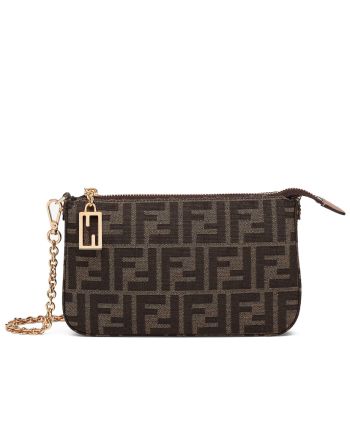 Fendi Baguette Pouch 8BS073 Coffee